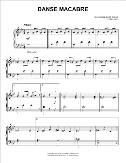 page one of Danse Macabre (Very Easy Piano)