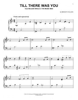 page one of Till There Was You (from The Music Man) (Easy Piano)