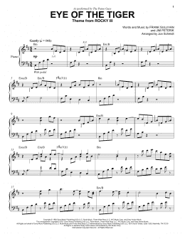 page one of Eye Of The Tiger (Piano Solo)