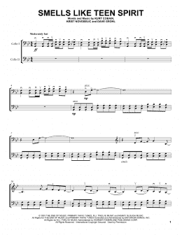 page one of Smells Like Teen Spirit (Cello Duet)