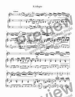 page one of Albinoni - Trumpet Concerto in C Major, Op. 2, No. 10: II. Allegro for trumpet & piano