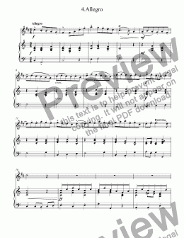 page one of Albinoni - Trumpet Concerto in C Major, Op. 2, No. 10: IV. Allegro for trumpet Bb & piano