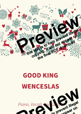 page one of Good King Wenceslas 