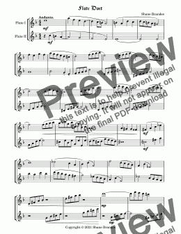 page one of Flute Duet