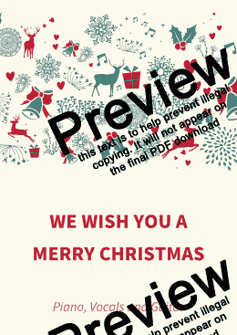 page one of We Wish You A Merry Christmas