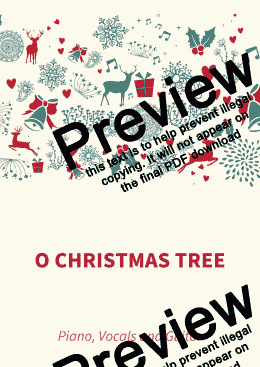 page one of O Christmas Tree