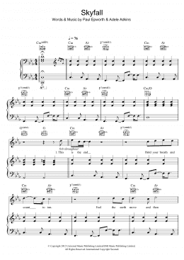 page one of Skyfall (Piano, Vocal & Guitar Chords)