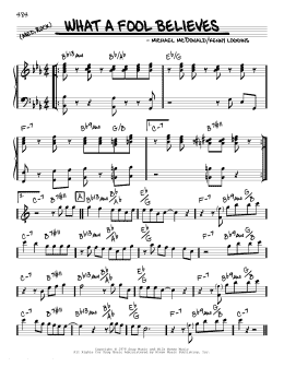page one of What A Fool Believes (Real Book – Melody & Chords)