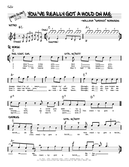 page one of You've Really Got A Hold On Me (Real Book – Melody & Chords)