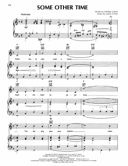 page one of Some Other Time (Piano & Vocal)