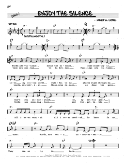 page one of Enjoy The Silence (Real Book – Melody, Lyrics & Chords)