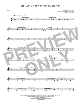 page one of Dream A Little Dream Of Me (French Horn Solo)
