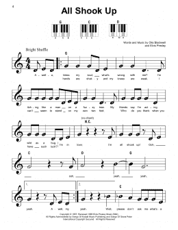 page one of All Shook Up (Super Easy Piano)