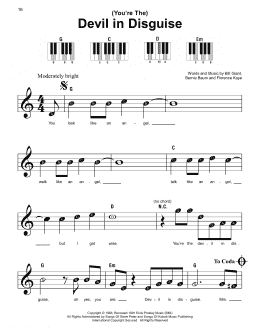 page one of (You're The) Devil In Disguise (Super Easy Piano)