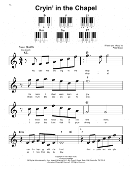 page one of Cryin' In The Chapel (Super Easy Piano)