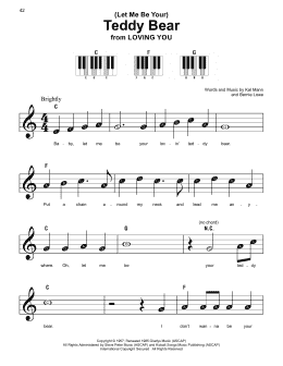 page one of (Let Me Be Your) Teddy Bear (Super Easy Piano)
