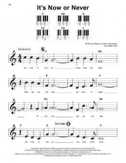 page one of It's Now Or Never (Super Easy Piano)