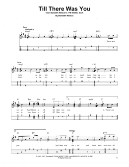 page one of Till There Was You (Easy Ukulele Tab)
