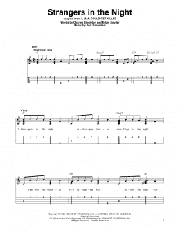 page one of Strangers In The Night (Easy Ukulele Tab)