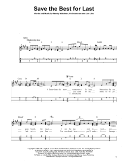 page one of Save The Best For Last (Easy Ukulele Tab)