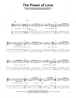 page one of The Power Of Love (Easy Ukulele Tab)