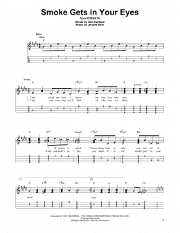 page one of Smoke Gets In Your Eyes (Easy Ukulele Tab)
