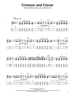 page one of Crimson And Clover (Easy Ukulele Tab)