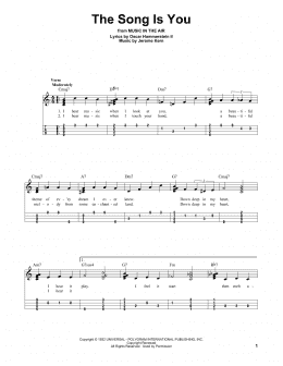 page one of The Song Is You (Easy Ukulele Tab)