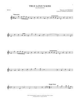 page one of True Love's Kiss (from Enchanted) (Bells Solo)