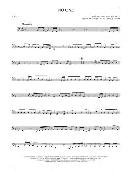 page one of No One (Tuba Solo)