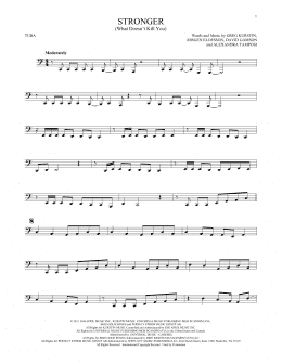 page one of Stronger (What Doesn't Kill You) (Tuba Solo)