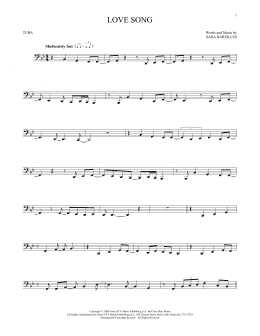 page one of Love Song (Tuba Solo)