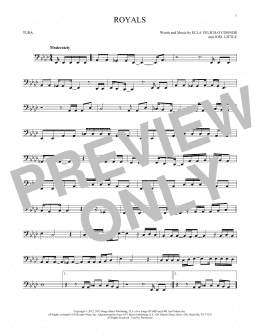 page one of Royals (Tuba Solo)