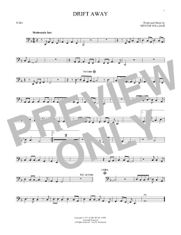 page one of Drift Away (Tuba Solo)