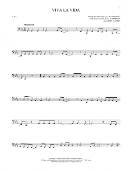 page one of Viva La Vida (Tuba Solo)