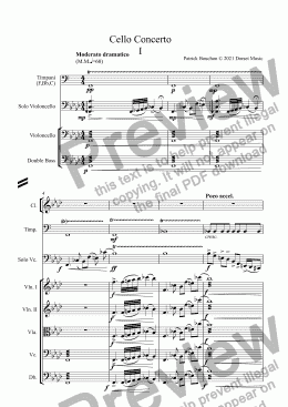 page one of Cello Concerto 1st Movement