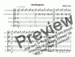 page one of Sandungueo - Full Score