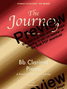 page one of The Journey - [Clarinet in Bb & Piano] 