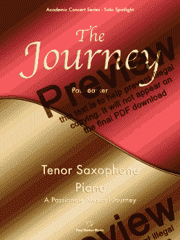 page one of The Journey - [Tenor Saxophone & Piano]