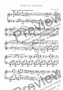 page one of Studio per pianoforte