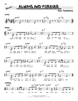 page one of Always And Forever (Real Book – Melody & Chords)