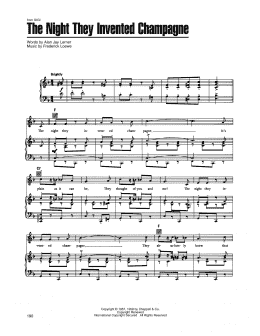 page one of The Night They Invented Champagne (from Gigi) (Piano, Vocal & Guitar Chords (Right-Hand Melody))