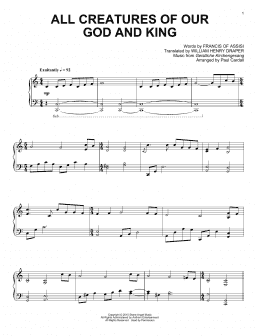 page one of All Creatures Of Our God And King (Piano Solo)