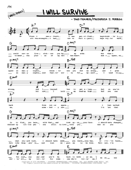 page one of I Will Survive (Real Book – Melody, Lyrics & Chords)