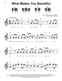 page one of What Makes You Beautiful (Super Easy Piano)