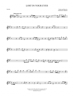 page one of Lost In Your Eyes (Violin Solo)