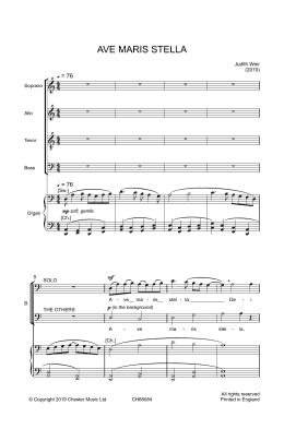 page one of Ave Maris Stella (SATB Choir)