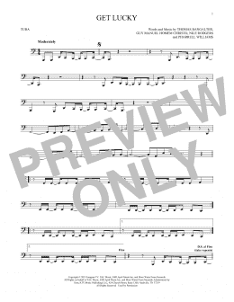 page one of Get Lucky (Tuba Solo)