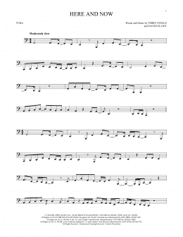 page one of Here And Now (Tuba Solo)