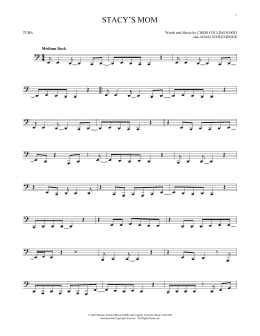 page one of Stacy's Mom (Tuba Solo)